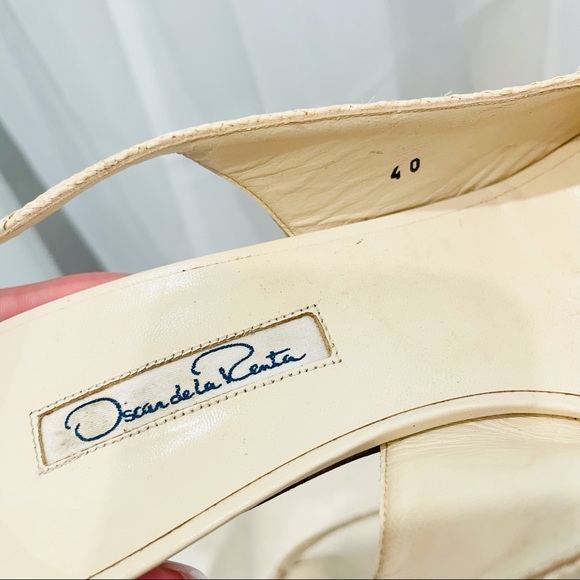 Oscar de la Renta Vintage Floral Kitten Heels - Picture 5 of 7